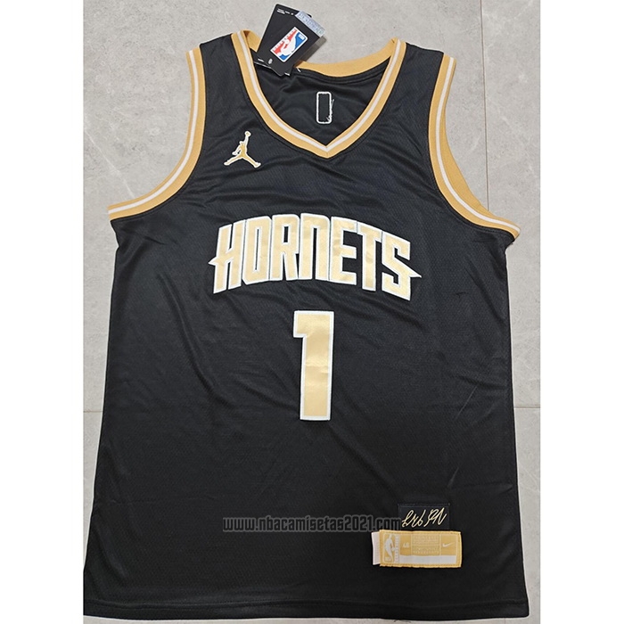 Camiseta Charlotte Hornets LaMelo Ball #1 Select Series Oro Negro